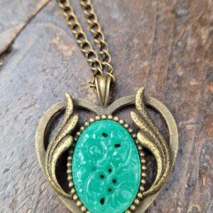 Jugendstil ketting groen